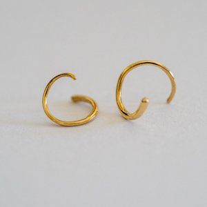 14k gold spiral “hoop” earrings